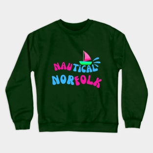 Nautical Norfolk in pink and blue Crewneck Sweatshirt